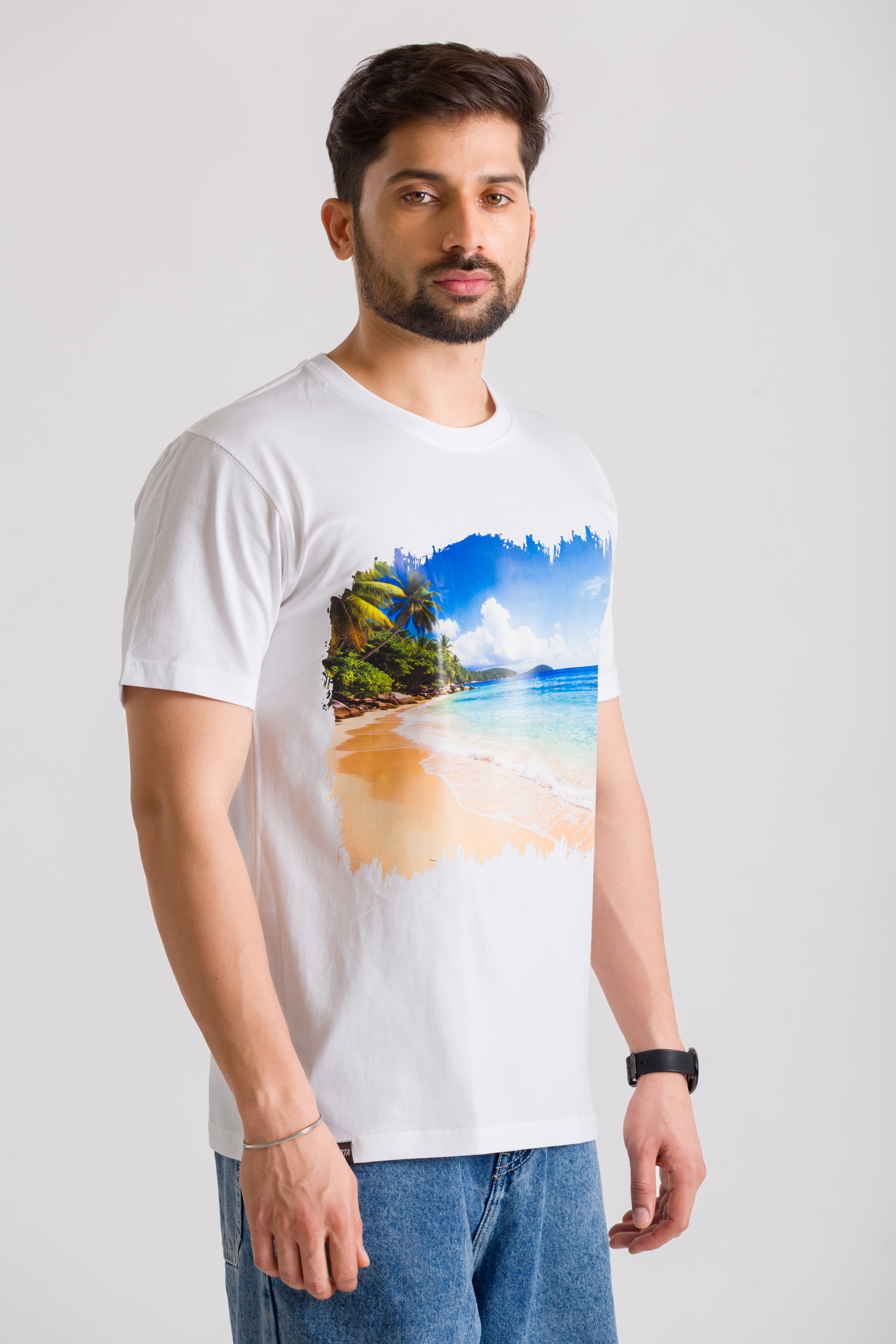 Beach Front Printed Oversized T-Shirt